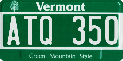 VT license plate ATQ350