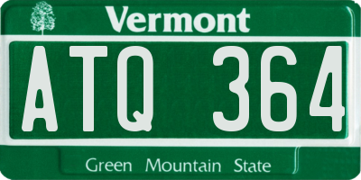VT license plate ATQ364