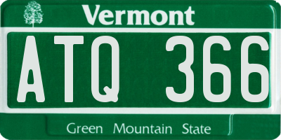 VT license plate ATQ366