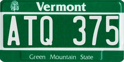 VT license plate ATQ375