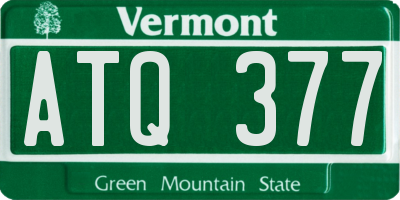 VT license plate ATQ377