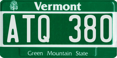 VT license plate ATQ380