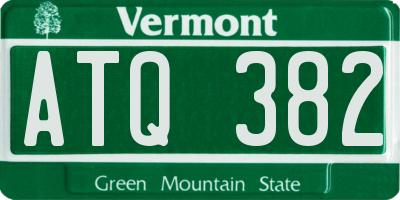 VT license plate ATQ382