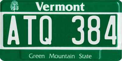 VT license plate ATQ384