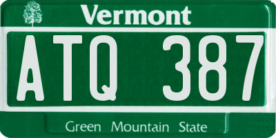 VT license plate ATQ387