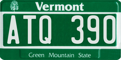 VT license plate ATQ390