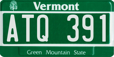 VT license plate ATQ391