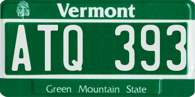 VT license plate ATQ393