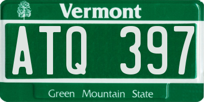 VT license plate ATQ397