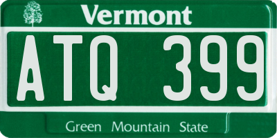 VT license plate ATQ399