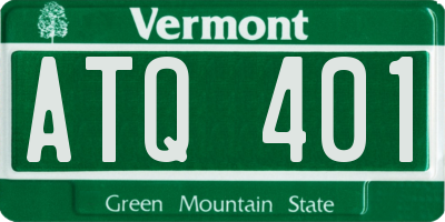 VT license plate ATQ401