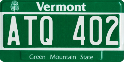 VT license plate ATQ402