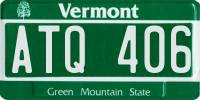 VT license plate ATQ406