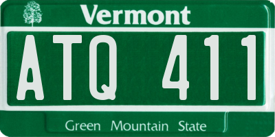 VT license plate ATQ411