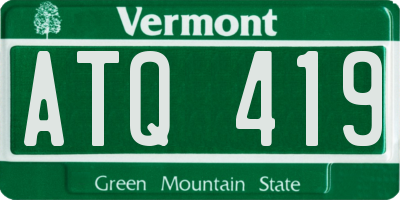 VT license plate ATQ419