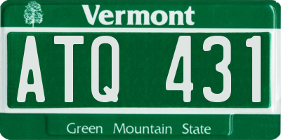 VT license plate ATQ431
