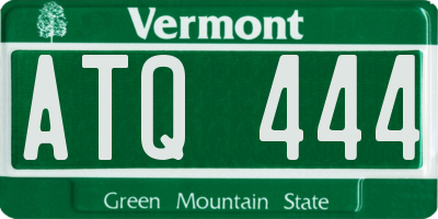 VT license plate ATQ444