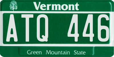 VT license plate ATQ446