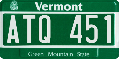 VT license plate ATQ451
