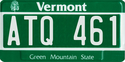 VT license plate ATQ461