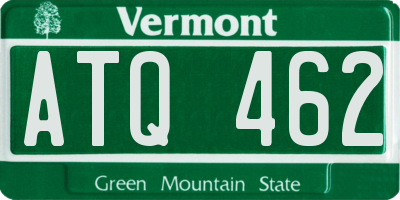 VT license plate ATQ462