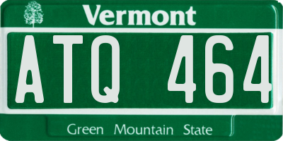 VT license plate ATQ464