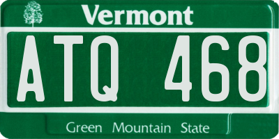 VT license plate ATQ468