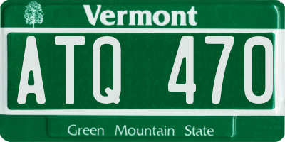 VT license plate ATQ470