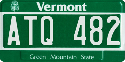 VT license plate ATQ482