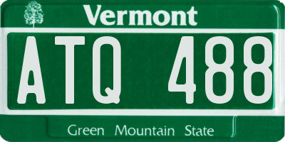 VT license plate ATQ488