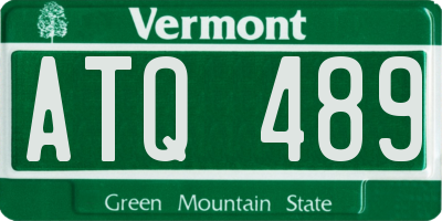 VT license plate ATQ489