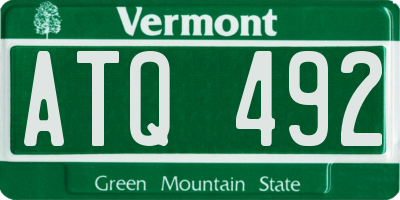 VT license plate ATQ492