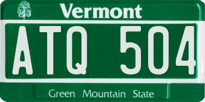 VT license plate ATQ504