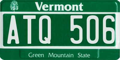 VT license plate ATQ506