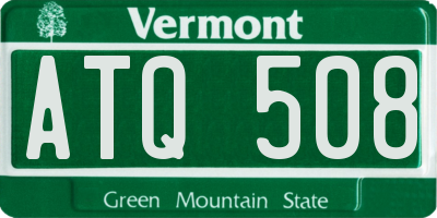 VT license plate ATQ508
