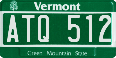 VT license plate ATQ512