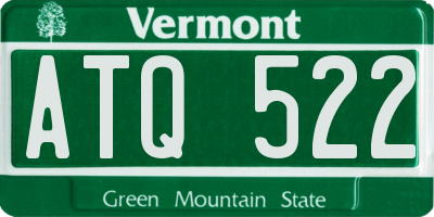 VT license plate ATQ522