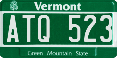 VT license plate ATQ523