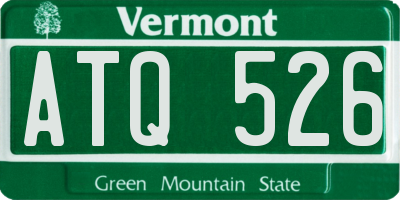 VT license plate ATQ526
