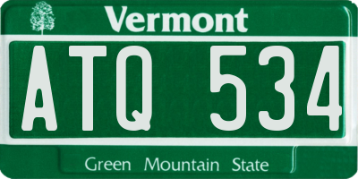 VT license plate ATQ534