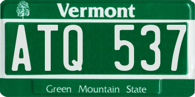 VT license plate ATQ537