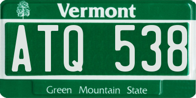VT license plate ATQ538