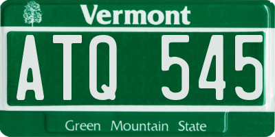 VT license plate ATQ545