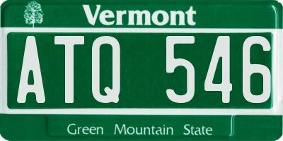 VT license plate ATQ546
