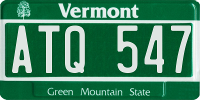 VT license plate ATQ547