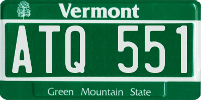 VT license plate ATQ551