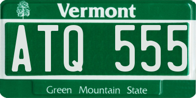 VT license plate ATQ555