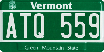VT license plate ATQ559
