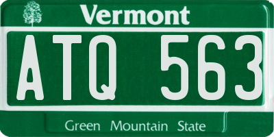 VT license plate ATQ563