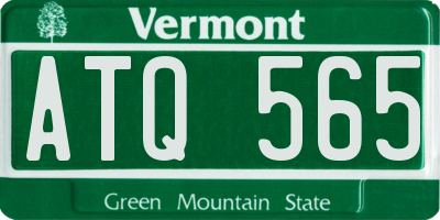 VT license plate ATQ565